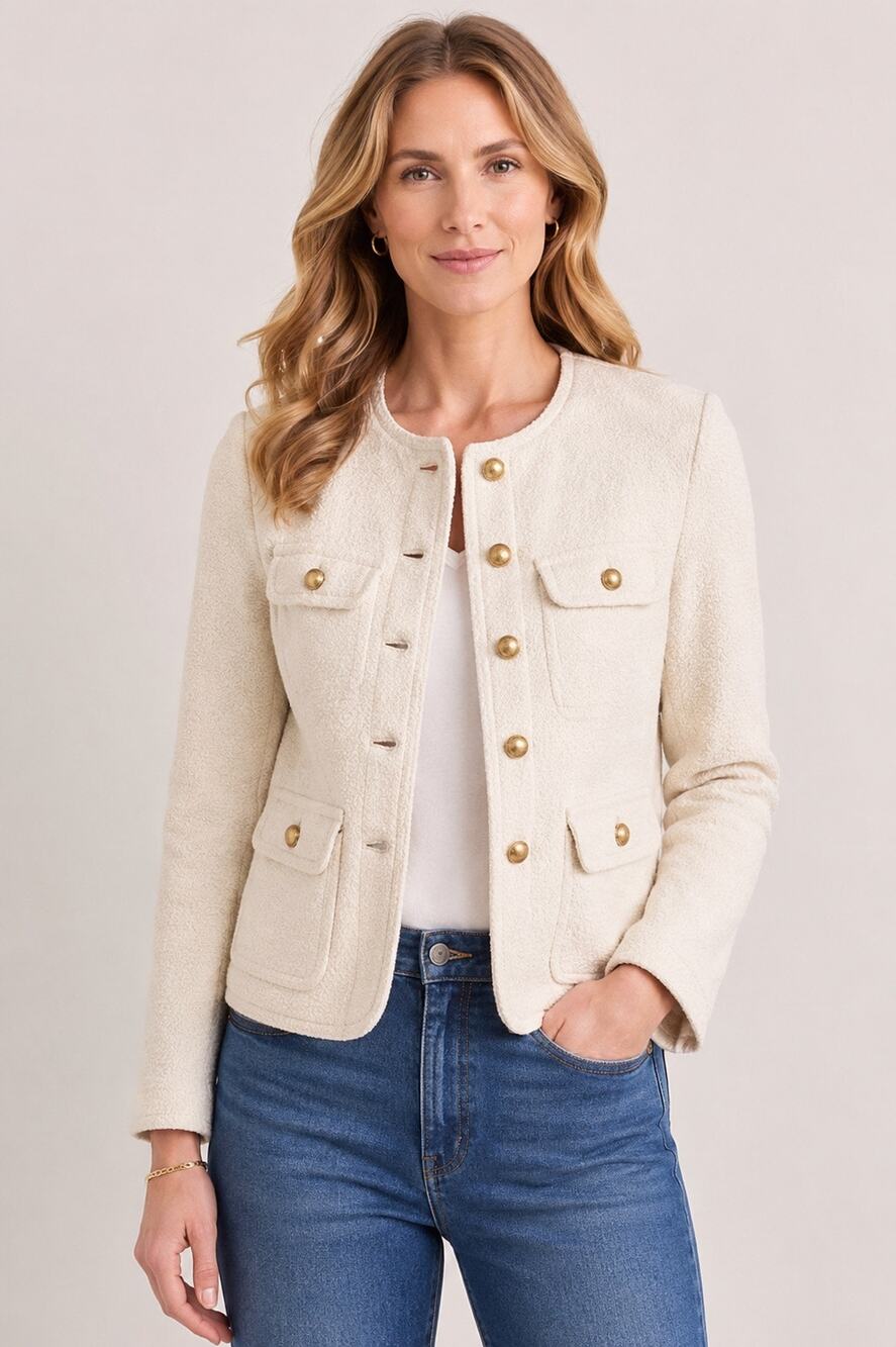 Talbots Classic Wool-Blend Jacket Size 4